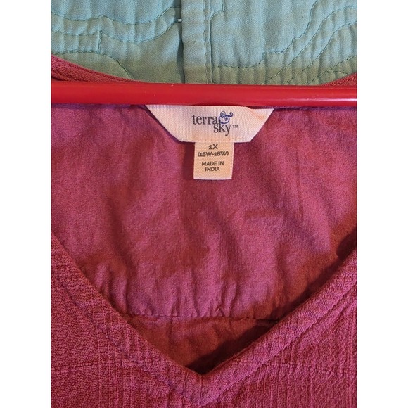 Terra & Sky Size 1x(16×18)Roiest Roughe Dolman Swing Cotton W/Pockets Lined - Picture 3 of 11